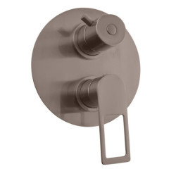 Sprchová a vanová baterie RAV SLEZÁK Nil včetně podomítkového tělesa kartáčovaná metal grey NL287.3MGK