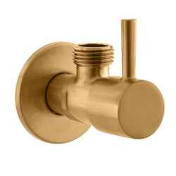 Rohový ventil s keramickým vrškem RAV Slezák 1/2"x3/8" zlatá kartáčovaná RV0238ZK