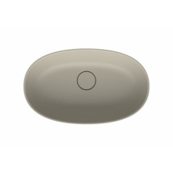 Umyvadlo na desku SAT Aula 60x36 cm béžová mat bez otvoru pro baterii, bez přepadu SATAU6036BE