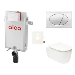 Cenově zvýhodněný závěsný WC set Alca k zazdění + WC Glacera Alfa SIKOAA2