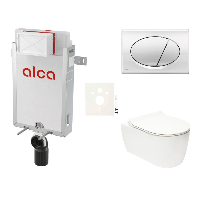Cenově zvýhodněný závěsný WC set Alca k zazdění + WC Glacera Alfa SIKOAA2