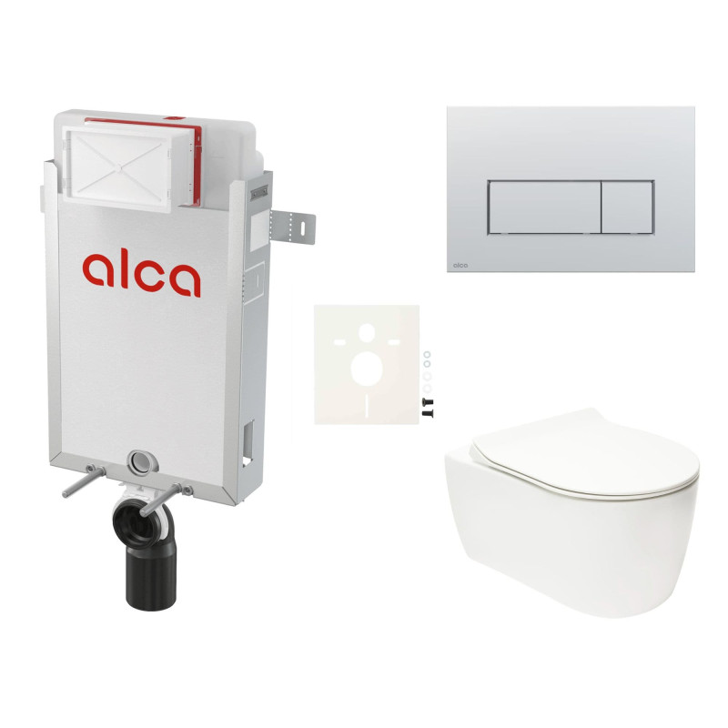 Cenově zvýhodněný závěsný WC set Alca k zazdění + WC Glacera Alfa SIKOAA9