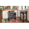 KVS MORAVIA TYP 9170 OLIVER sporák na tuhá paliva 6,6kW, s troubou, pravý, antracit
