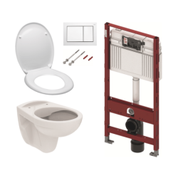 Cenově zvýhodněný závěsný WC set TECE do lehkých stěn / předstěnová montáž+ WC S-Line S-line Pro KMPLSIKOTS
