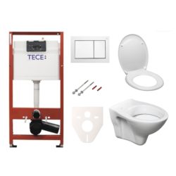 Cenově zvýhodněný závěsný WC set TECE do lehkých stěn / předstěnová montáž+ WC S-Line S-line Pro SIKOTSD0