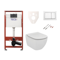 Cenově zvýhodněný závěsný WC set TECE do lehkých stěn / předstěnová montáž+ WC Ideal Standard Tesi SIKOTSE0