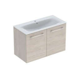 Koupelnová skříňka s umyvadlem Geberit Selnova 100x50,2x65,2 cm ořech hickory světlý 501.263.00.1