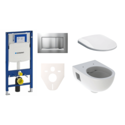 Cenově zvýhodněný závěsný WC set Geberit do lehkých stěn / předstěnová montáž+ WC Geberit Selnova SIKOGES3S7