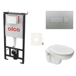 Cenově zvýhodněný závěsný WC set Alca do lehkých stěn / předstěnová montáž+ WC S-Line S-line Pro SIKOASP6