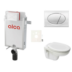 Cenově zvýhodněný závěsný WC set Alca k zazdění + WC S-Line S-line Pro SIKOAP2