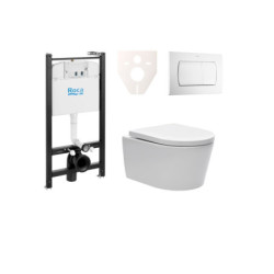 Cenově zvýhodněný závěsný WC set Roca do lehkých stěn / předstěnová montáž+ WC SAT Brevis SIKORSW1