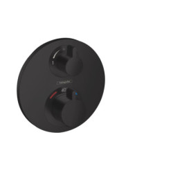 Sprchová a vanová baterie Hansgrohe Ecostat bez podomítkového tělesa matná černá 15758670
