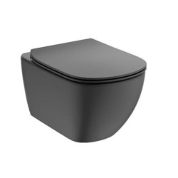 Wc závěsné Ideal Standard Tesi černá mat zadní odpad T3546V3