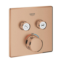 Sprchová a vanová baterie GROHE Grohtherm Smartcontrol bez podomítkového tělesa kartáčovaný Warm Sunset 29124DL0