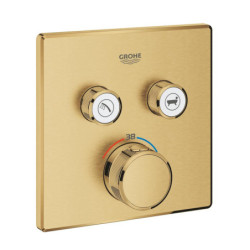 Sprchová a vanová baterie GROHE Grohtherm Smartcontrol bez podomítkového tělesa kartáčovaný Cool Sunrise 29124GN0