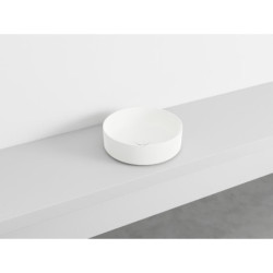 Kulaté umyvadlo na desku CIELO Shui comfort 40 cm bílá matná SHCOLAT40TL