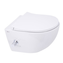 Wc s bidetem závěsné SAT Infinitio včetně prkénka softclose, zadní odpad SATINF011RREXPBFCT
