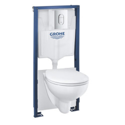 Cenově zvýhodněný závěsný WC set GROHE do lehkých stěn / předstěnová montáž+ WC GROHE Bau Ceramic G394180001