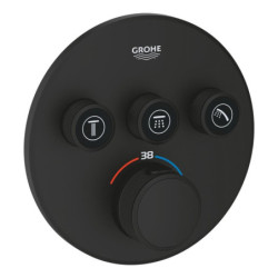 Sprchová a vanová baterie GROHE SmartControl bez podomítkového tělesa phantom black 29508KF0