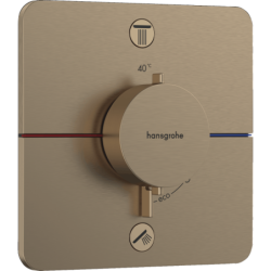 Sprchová a vanová baterie Hansgrohe ShowerSelect Comfort Q bez podomítkového tělesa kartáčovaný bronz 15583140