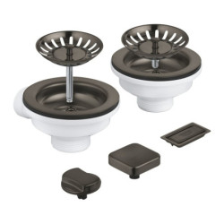 Výpust k dřezu GROHE kartáčovaný Hard Graphite 40998AL0