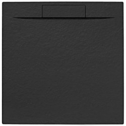 Sprchová vanička čtvercová SAT Fusion 90x90 cm litý mramor Grafito  SATFU9090G